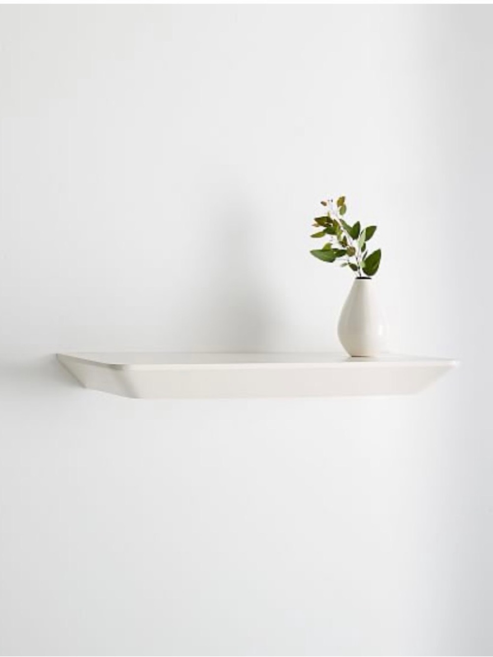 NWOT West Elm White Slim Floating Shelf With Mounting Hardware